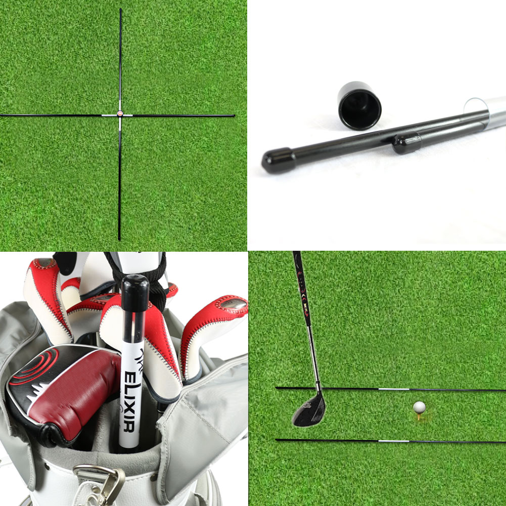 2Pcs Golf Alignment Sticks Swing Tour Trainer Rod Ball Striking Aid ...